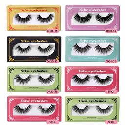 Reusable Handmade Mink Eyelashes Curly Crisscross Multilayer Thick 3D Fake Lashes Naturally Soft and Delicate Eyelash Extensions Makeup for Eyes