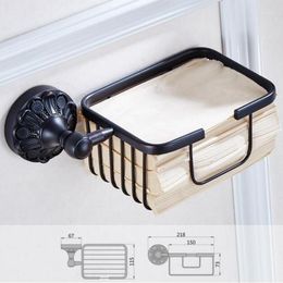 Bath Accessory Set Arrivals Black Oil Brushed Paper Holder Bathroom Tissue Box Luxury Brass Toilet