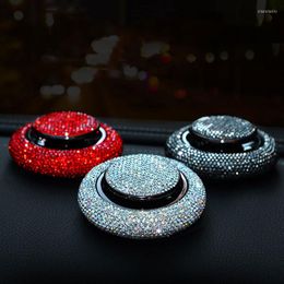 Interior Decorations Crystal Diamond Flying Car Decoration Ornaments Saucer Styling Bling Air Freshener Women Solid Perfumes Accessories