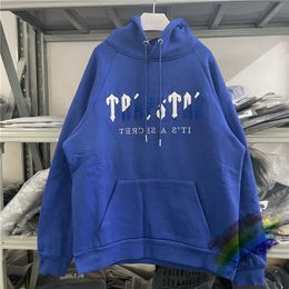 Men's Hoodies Sweatshirts Blue Trapstar Hoodie Men Women 1 1 Top Version Towel Embroidered Pullover Clothes