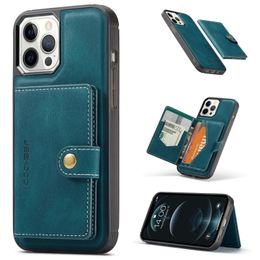 Luxury Detachable Card Slot Phone Cases for iPhone 14 Pro Max 12 Mini 13 11 XR XS Max 7 8Plus Se Flip Leather Magnet Wallet Cover