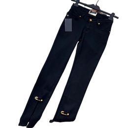 Women's Jeans 2022 The latest European fashion brand autumn and winter co branded series split jeans 01