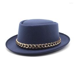 Berets 2022 Designer Round Top Classics Wide Brim Fedora Hats For Women And Men Casual Party Fashion Vintage Jazz Caps