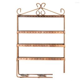 Jewellery Pouches Bags Jewellery Pouches 70% 4-Tier Durable Stand Rack Earrings Display Organiser Holder Props Shelf Drop Delivery 2022 Dhcm1