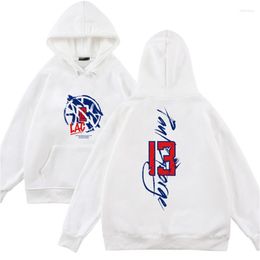 Men's Hoodies Basketball Graffiti No. 13 Double-sided Printing Long-sleeved Hooded Sweater Men And Women With The Same Style Autumn Winter