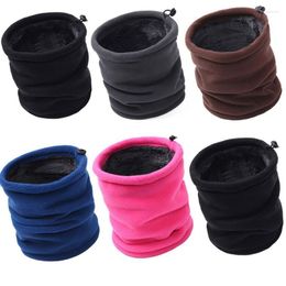 Berets Men Women Thermal Warm Fleece Snood Scarf Neck Warmer Half Face Mask Cover Ski Cold Weather Outdoor Accessories