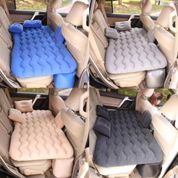 Interior Accessories Car Air Inflatable Travel Mattress Bed For Back Seat Multifunctional Sofa Pillow Outdoor Camping Mat Cushion