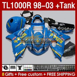 & Tank Fairings RIZLA blue For SUZUKI TL-1000 TL 1000 R 1000R SRAD 1998 1999 2000 2001 2002 2003 Bodywork 162No.81 TL-1000R TL1000 R 98-03 TL1000R 98 99 00 01 02 03 Fairing