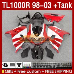 & Tank Fairings For SUZUKI TL-1000 TL 1000 R 1000R SRAD 1998 1999 2000 2001 2002 2003 Bodywork 162No.80 TL-1000R TL1000 R 98-03 TL1000R 98 99 00 01 02 03 Fairing red glossy