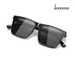 Sunglasses LOCKSOSO Men Women Polarised UV400 High Quality Driving Sun Glasses TR Frame Small Medium Large Square Night Vision