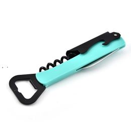Bottle Openers Non-slip Double Head Red Wine Opener Hinged Corkscrew Multifunction Kitchen Bar Tool by sea BBB16280