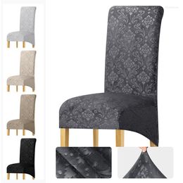 Chair Covers 1/2/4/6 PCS XL Velvet Jacquard Cover Spandex Seat For Christmas Wedding Banquet Restaurant El Dining Room