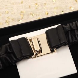 2022 Luxury quality Charm waist belt with white and black enamel Colour have box stamp in 18k gold plated PS7332A