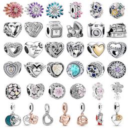 925 Silver Fit Pandora Charm 925 Bracelet Multiple series Love charms set Pendant DIY Fine Beads Jewelry 05171