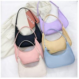 Evening Bags Nylon Messenger Bag Women Handbags Dumpling Lightweight Small Purse Clutch Armpit Shoulder Solid Color Hobos Bolso