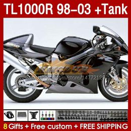 & Tank Fairings For SUZUKI TL-1000 TL 1000 R 1000R SRAD 1998 1999 2000 2001 2002 2003 Bodywork 162No.90 TL-1000R TL1000 R 98-03 TL1000R 98 99 00 01 02 03 Fairing black stock