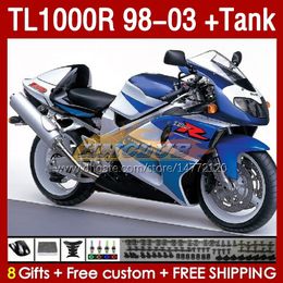 & Tank Fairings For SUZUKI TL-1000 TL 1000 R 1000R SRAD 1998 1999 2000 2001 2002 2003 Bodywork 162No.82 TL-1000R TL1000 R 98-03 TL1000R 98 99 00 01 02 03 Fairing blue factory