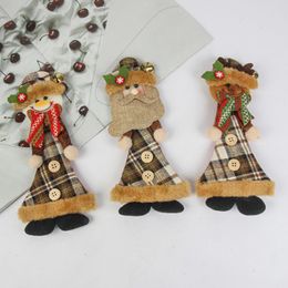 Christmas Decorations Dolls Pendant Nordic Style Year Ornament Reindeer Snowman Santa Claus Standing Doll Decoration