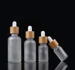 10ml 15ml 20ml 30ml 50ml oil bottle with bamboo essence in frosted glass dropper bottle SN441