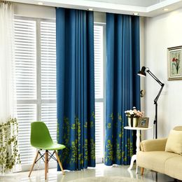 Curtain Finished High-grade Embroidered Shading Curtains For Bedroom Living Room Fabric Tulle Kitchen Window Treatments