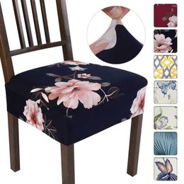 Chair Covers 2/4/6 Pcs Seat Cover Removable Jacquard Dining Stretch Cushion Slipcover For Room Kitchen Chairs