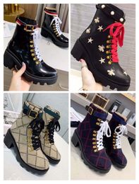 2022 new Top Boots Exquisite Boots Fashion Ladies Designer Rubber Outsole Leather Ankle Sex Webbing Non-Slip Wave Colorful Comfortable