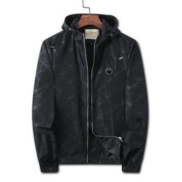 Herrenjacke, Designer-Schwarz-Weiß-Stehkragen, klassisch, kariert, Markenmode, Multi-Style, Kapuze, Sport-Trenchcoat, wasserdicht, winddicht, lässig, Reißverschluss, 3XLHYLL