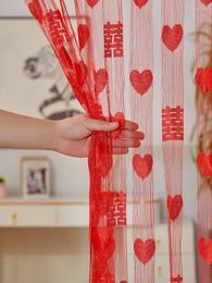 Curtain Door Wedding Lovely Heart-shaped String 1X2 M Home Decor For Bedroom Windows Living Room Divider