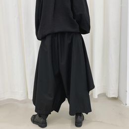 Men's Pants Men's Summer Slacks Irregular Design Culottes Skirt Stylist Black Yamamoto Fashion Japanese Dark Styles