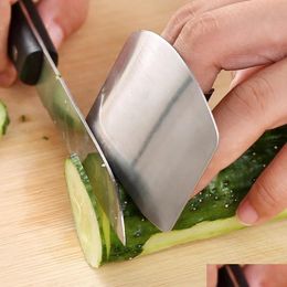 Other Kitchen Tools Fast Stainless Steel Knife Finger Hand Guard Protector For Cutting Slice Safe Cooking Protection Tools Fy5144 Dro Dhjlw