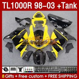 Fairings & Tank For SUZUKI SRAD TL-1000 TL 1000 R 1000R 98-03 Bodywork 162No.29 TL1000 R TL1000R 98 99 00 01 02 03 TL-1000R 1998 1999 2000 2001 2002 2003 Fairing yellow stock