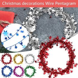 Christmas Decorations 7.5m Star Rattan Garland Wire Home Decor Tree Decoration Wedding DIY Crafts Party Supplies