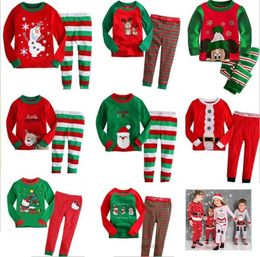 Children's Christmas Pyjamas Set Elk Clothing Boys Sleepwear Clothes Kids Baby Cotton Cartoon Pijamas Winter Autumn Pyjamas