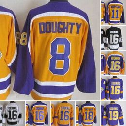 1967-1999 Film Retro CCM Hockey Trikot Stickerei 16 Marcel Dionne 19 Butch Goring 11 Anze Kopitar 8 Drew Doughty 18 TAYLOR Vintage Trikots