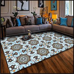 Carpets European Color Glaze Flower Mosaic Carpet Rugs And For Home Living Room Area Rug Soft Study Children