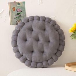 Pillow Nordic Style Solid Color Round Spring Autumn Sofa Window Backrest Thickened Decorative Soft Chair Seat Home Decor
