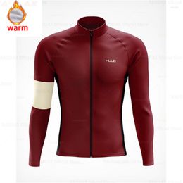 Racing Jackets HUUB Mens Fleece In Winter Long Sleeve Bicycle Jerseys Thermal Mountain Clothes Wear Ropa Ciclismo Bike Clothing Cycling