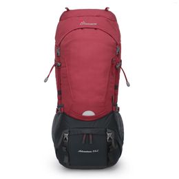 Backpack MOUNTAINTOP 55L Internal Frame Hiking For Men Women With Rain Cover