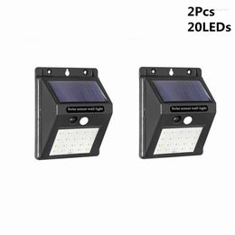 Ztgs 20/100/144 LED Solar Light Outdoor Lamp PIR Motion Sensor Wall Lights Sconce Waterproof Powered For Garden