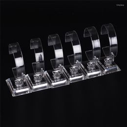 Hooks 2pcs/lot Acrylic Clear Watch Bracelet Bangle Showcase Display Holder Stand Rack Wholesales