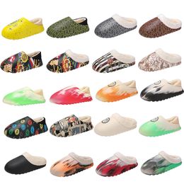 Cotton Slippers Winter Warm Shoes Plain Cartoon Color Rubbed Graffiti Plush Indoor and Outdoor Couples Section Snow Boots Various Styles Multi Size 36-45