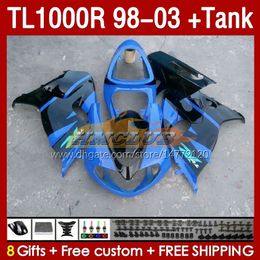 Fairings & Tank For SUZUKI SRAD TL-1000 TL 1000 R 1000R TL1000R 98 99 00 01 02 03 Bodywork 162No.36 TL-1000R 1998 1999 2000 2001 2002 2003 TL1000 R 98-03 Fairing blue glossy