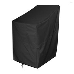 Chair Covers Waterproof Patio Cover Outdoor Garden Furniture Stackable Lounge Seat Protection Black Household Accessories