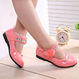 Flat Shoes Toddler Mary Janes Baby Girl For Kids Moccasins PU Leather Princess Girls Loafers Rubber Soft Sole Fashion Children