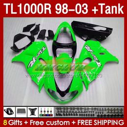 Fairings & Tank For SUZUKI SRAD TL-1000 TL 1000 R 1000R TL1000R 98 99 00 01 02 03 Bodywork 162No.45 TL-1000R 1998 1999 2000 2001 2002 2003 TL1000 R 98-03 Fairing green glossy