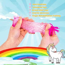 Unicorn Toys Decompression Toy Balls for Kids Teens and Adults Stress Relief Anti-Anxiety Water Beads Filled Squeezing Toy xm