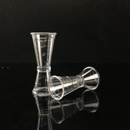 Plastics Cocktail Shaker Measure Cup Dual Shot Drink Spirit Jigger Kitchen Gadgets Tool BBB16297
