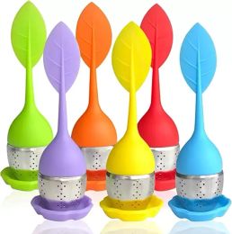 UPS Tea Bag Coffee Tools Silicone Infuser with Food Grade Leaf Strainer Stainless Steel