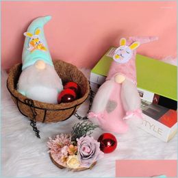 Jewellery Pouches Bags Jewellery Pouches Bags Easter Soft Stuffed Faceless Doll Creative Plush Ornament With On Hat Festival Home Decora Dh1Md