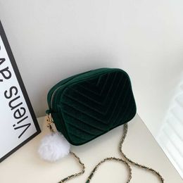 Purses Popular plush bag for women in autumn and winter 2022 a Versatile type of pure wool cute simple versatile chain one shoulder messenger